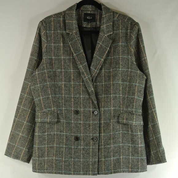 NEW Rails Cody Houndstooth Check Double Breasted Blazer SIZE XL#2620* - Picture 7 of 13